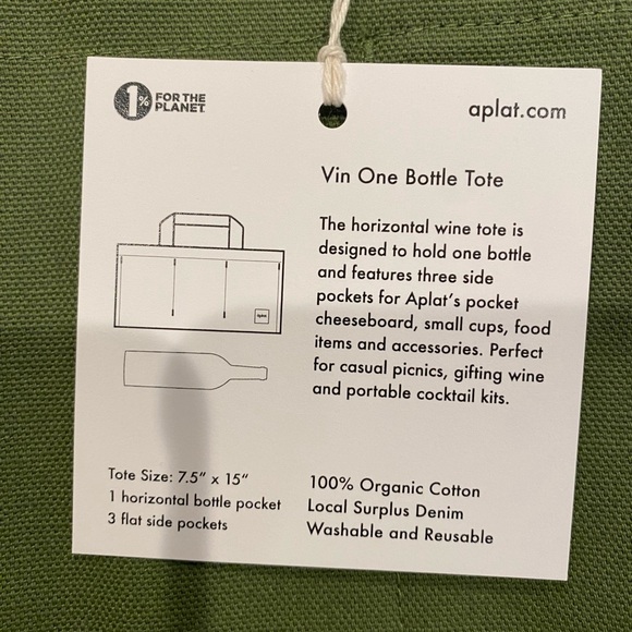 Aplat wine bottle canvas tote - Picture 2 of 3